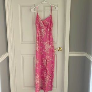 Pink floral maxi dress from Paper Hearts in xs
